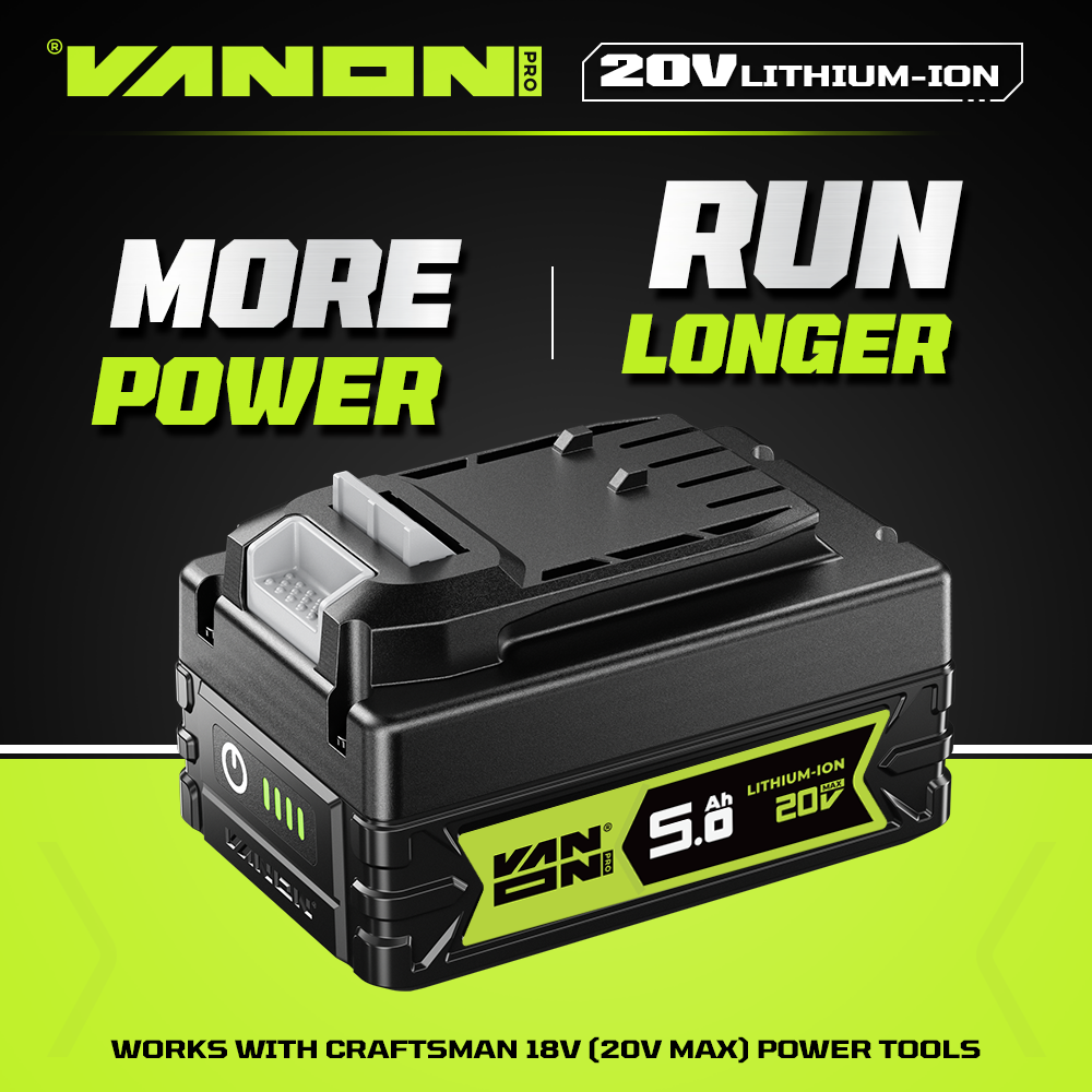 VANON Pro-series 20V Max V20 Replacement Battery 5.0Ah product view 3