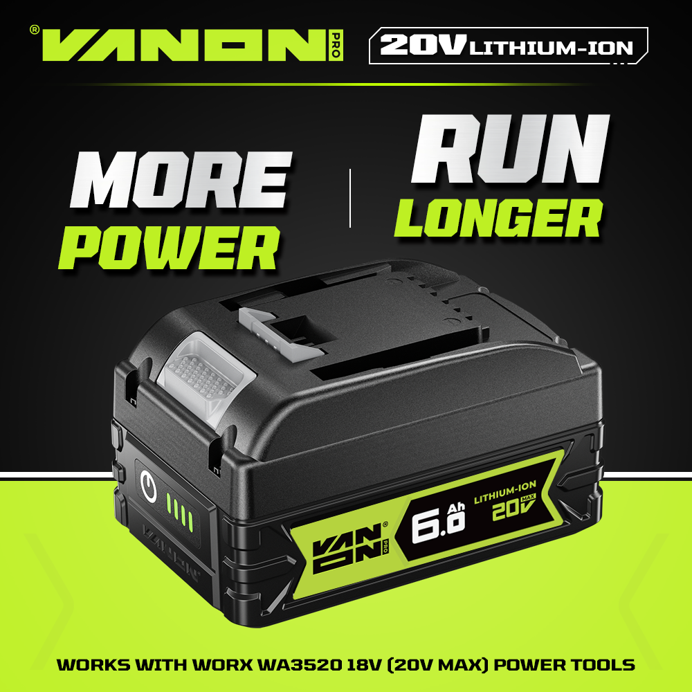 VANON Pro-series 20V Max WA3520 Replacement Battery 6.0Ah product view 5